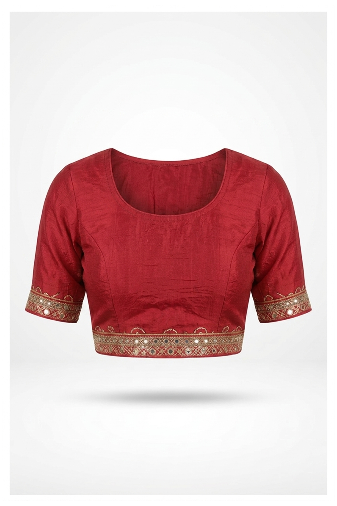 Crimson Red Pure Silk Bandhni Wedding Party Wear Saree