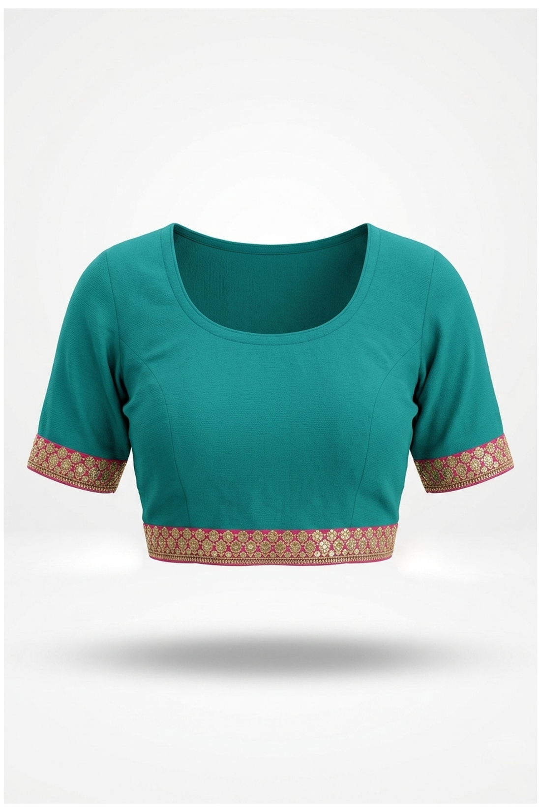 Teal Bandhni Georgette Art Silk Party Wear Saree