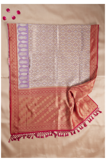 Champagne Tissue South Silk Wedding & Party Wear Saree