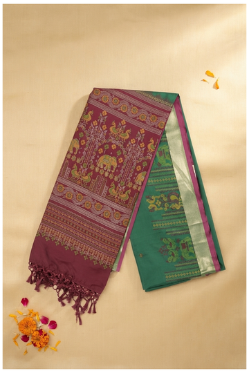 Bottle Green Banarasi Art Silk Wedding Saree