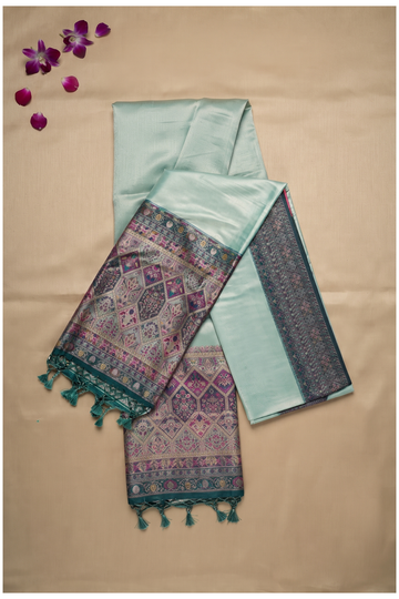 Mint Green South Tissue Silk Wedding & Party Wear Saree