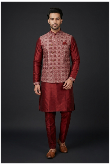 Men'S Kurta Set With Koti