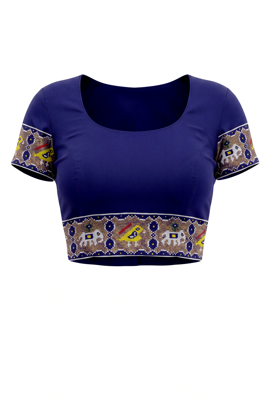 Royal Blue Art Silk Saree with Elegant Woven Heritage Border