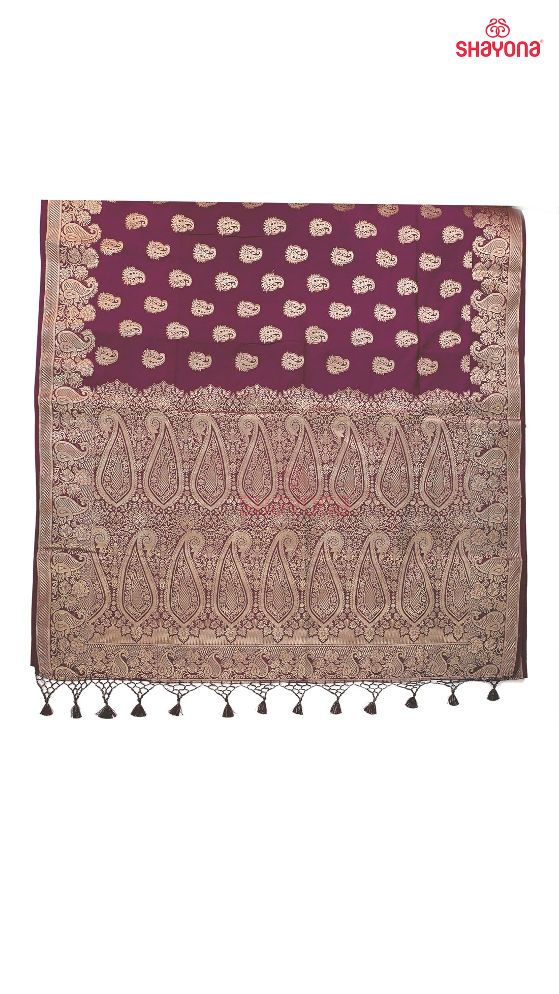 Dark Purple Banarasi Soft Silk Saree – A Royal Drape of Heritage
