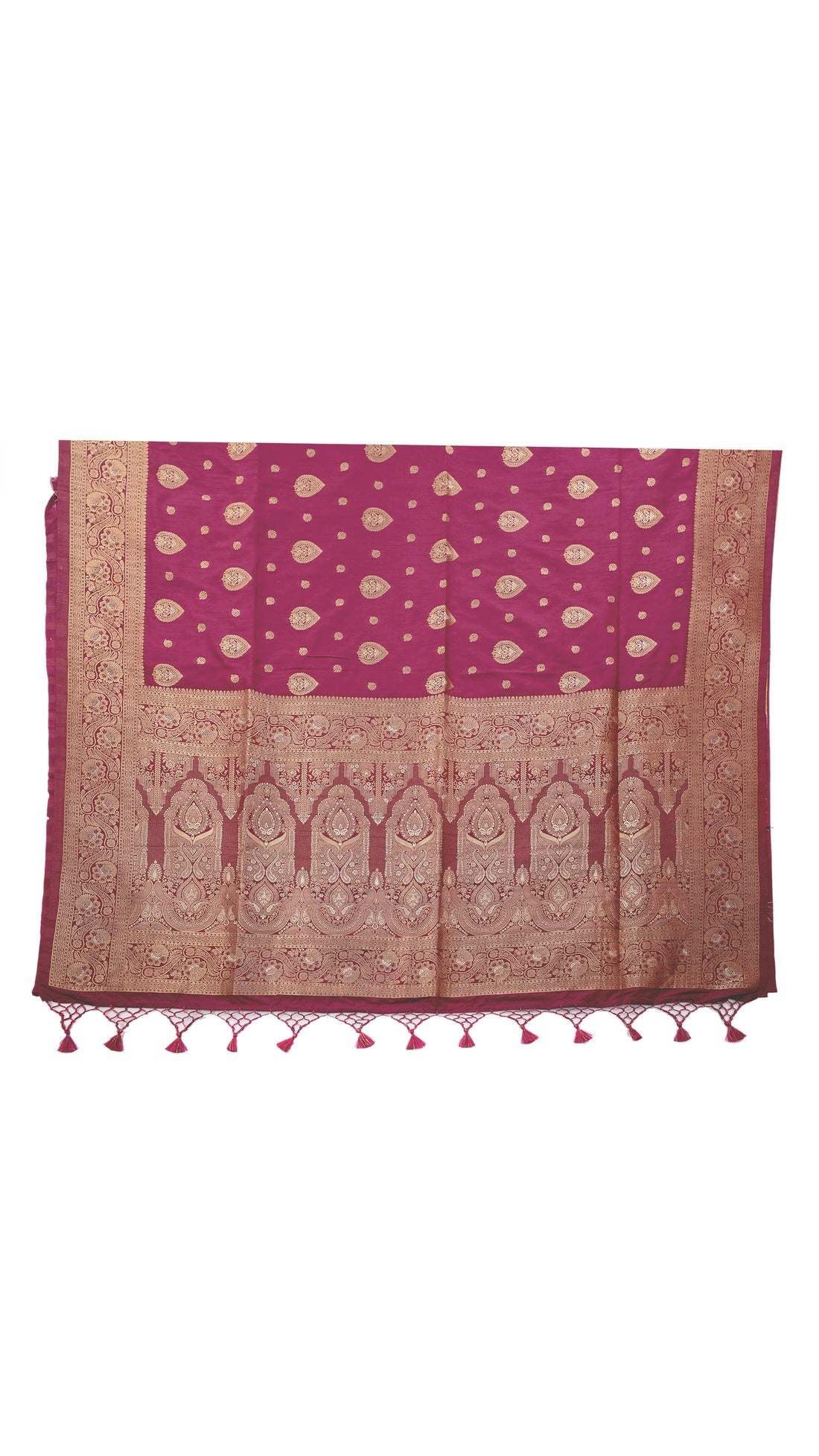 Dark Onion Banarasi Soft Silk Saree – Woven Royalty for Every Occasion