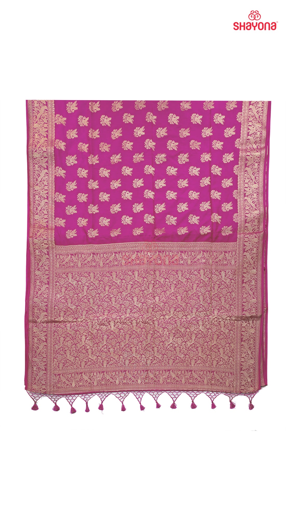 Violet Red Banarasi Soft Silk Saree – Royal Hues, Regal Weaves
