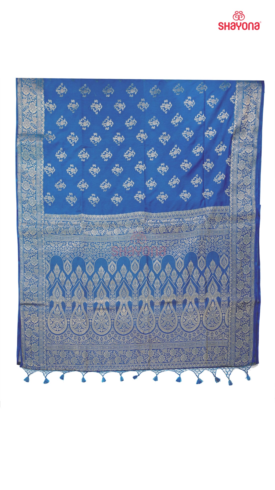Dark Steel Blue Banarasi Soft Silk Saree – A Timeless Weave of Elegance