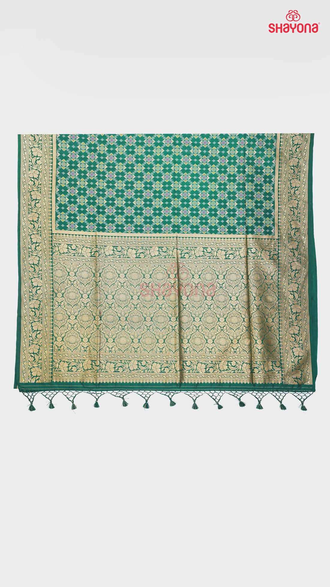 Pomona Green Ghicha Art Silk Saree