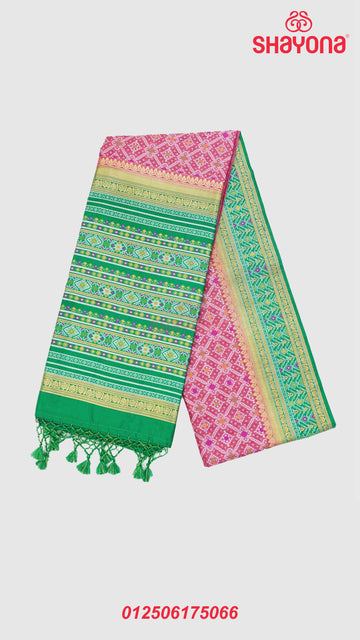 Onion Purple & Sea Green Ghicha Art Silk Saree