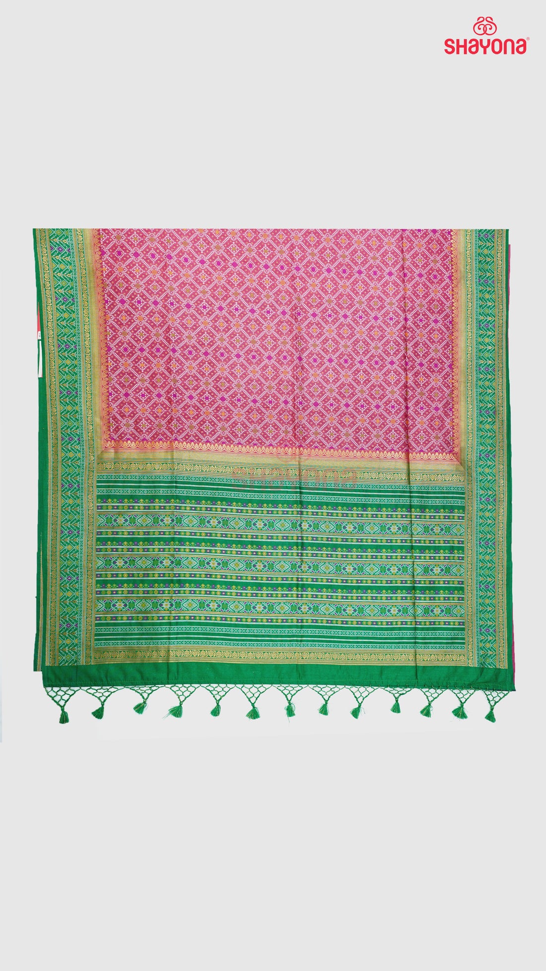 Onion Purple & Sea Green Ghicha Art Silk Saree