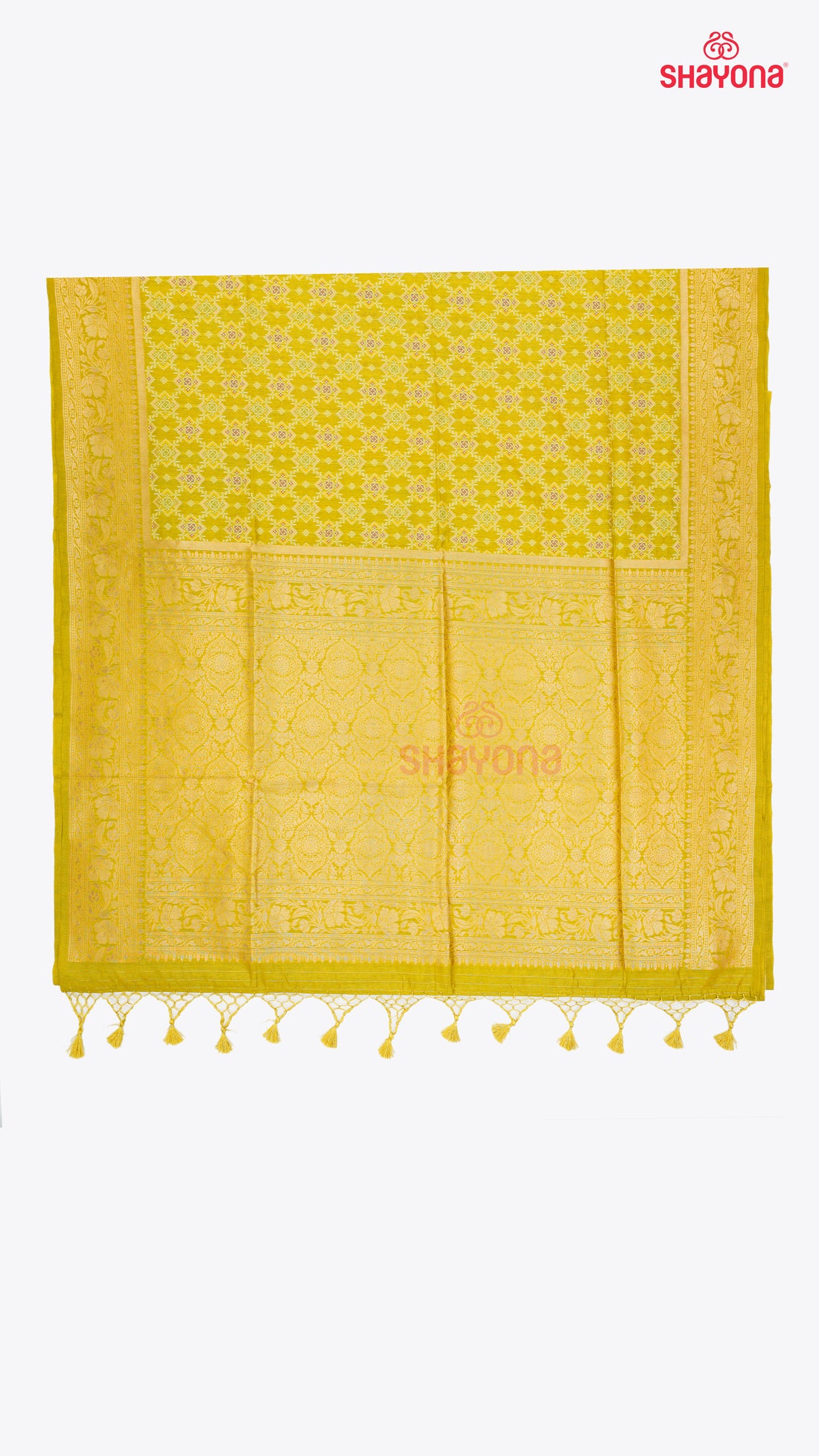 Olive Gold Ghicha Art Silk Saree