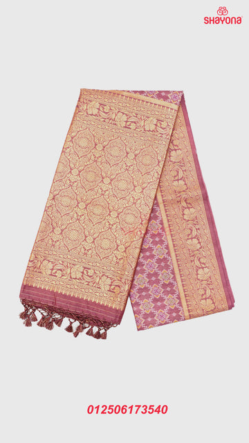 Rose Gold Ghicha Art Silk Saree