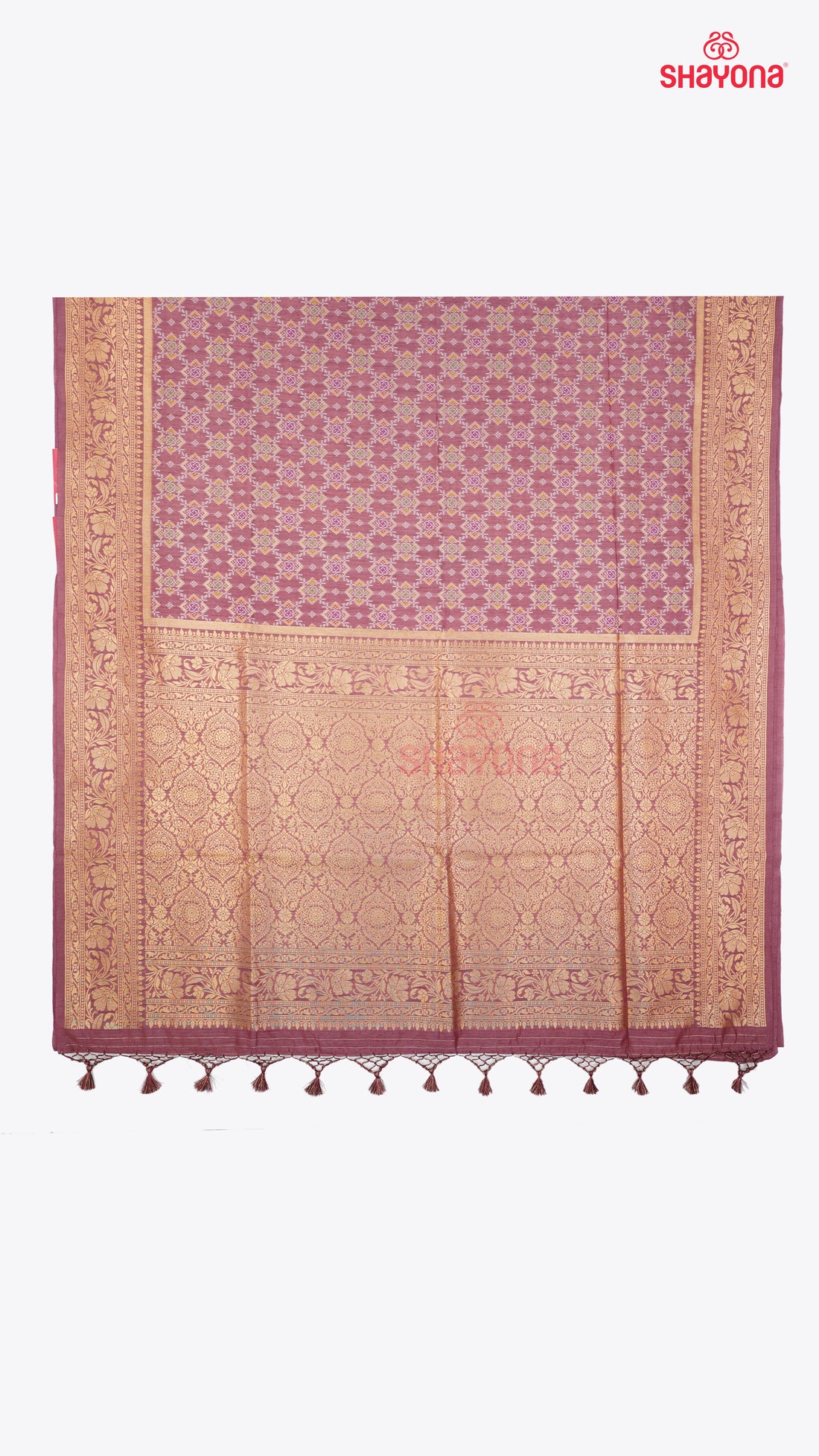 Rose Gold Ghicha Art Silk Saree