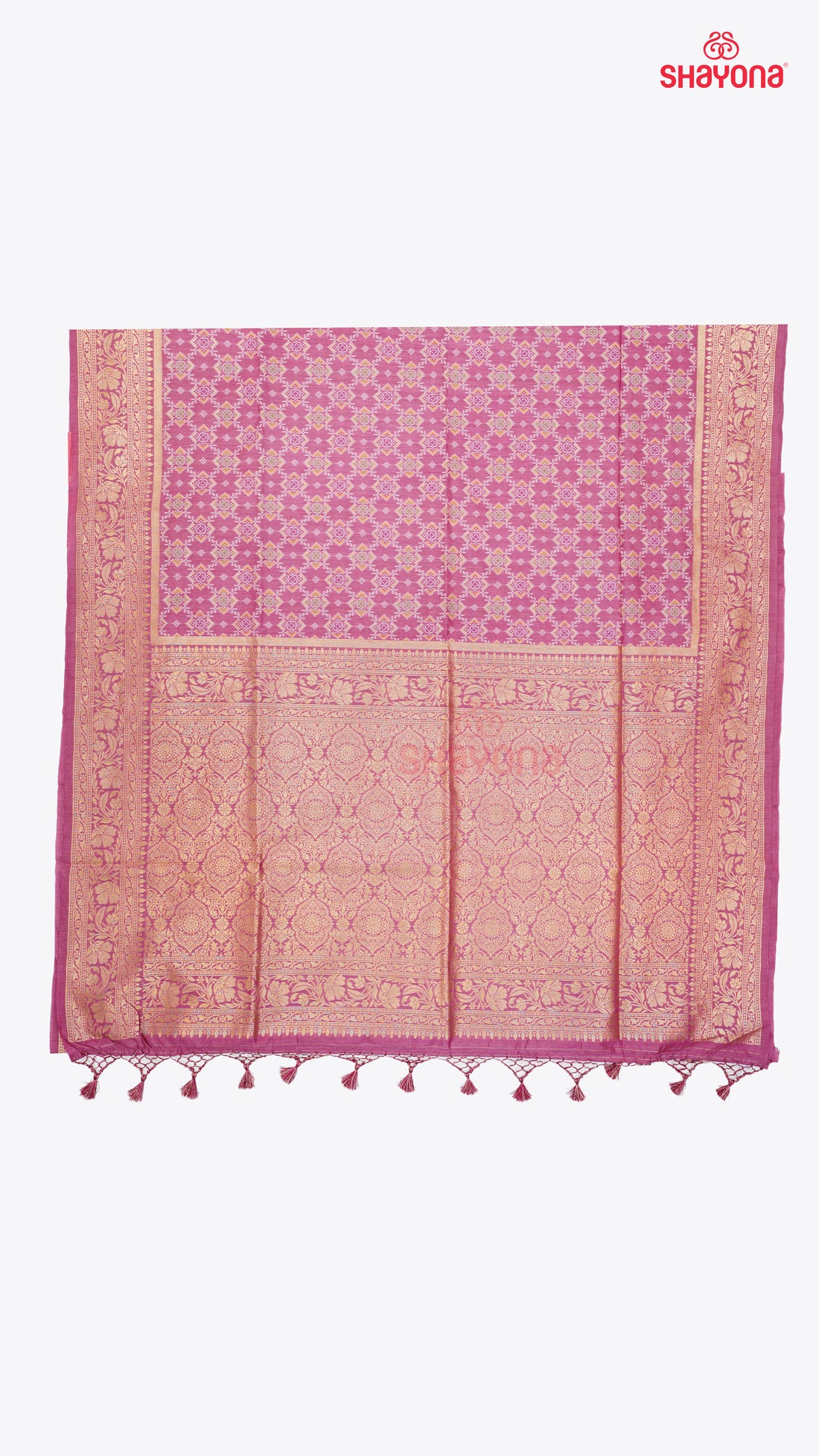 Dark Pink Ghicha Art Silk Saree
