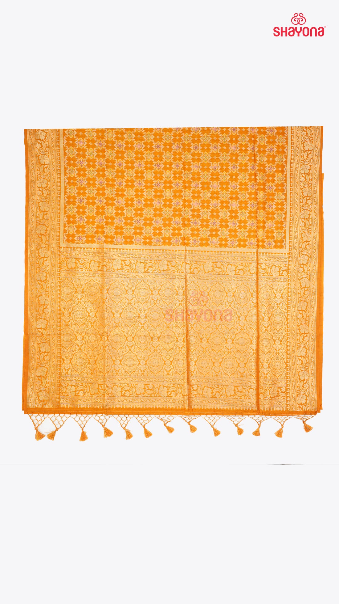 Mustard Ghicha Art Silk Saree