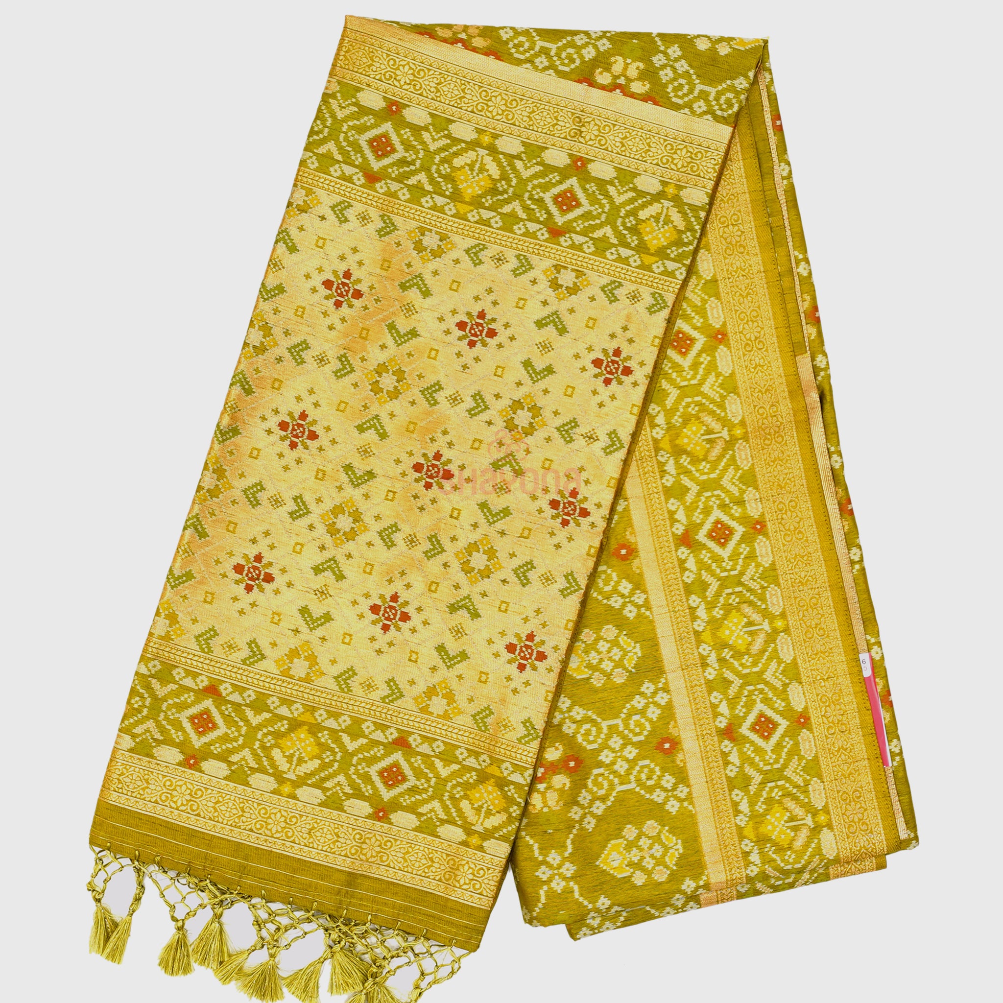Mehendi Green Ghicha Art Silk Saree