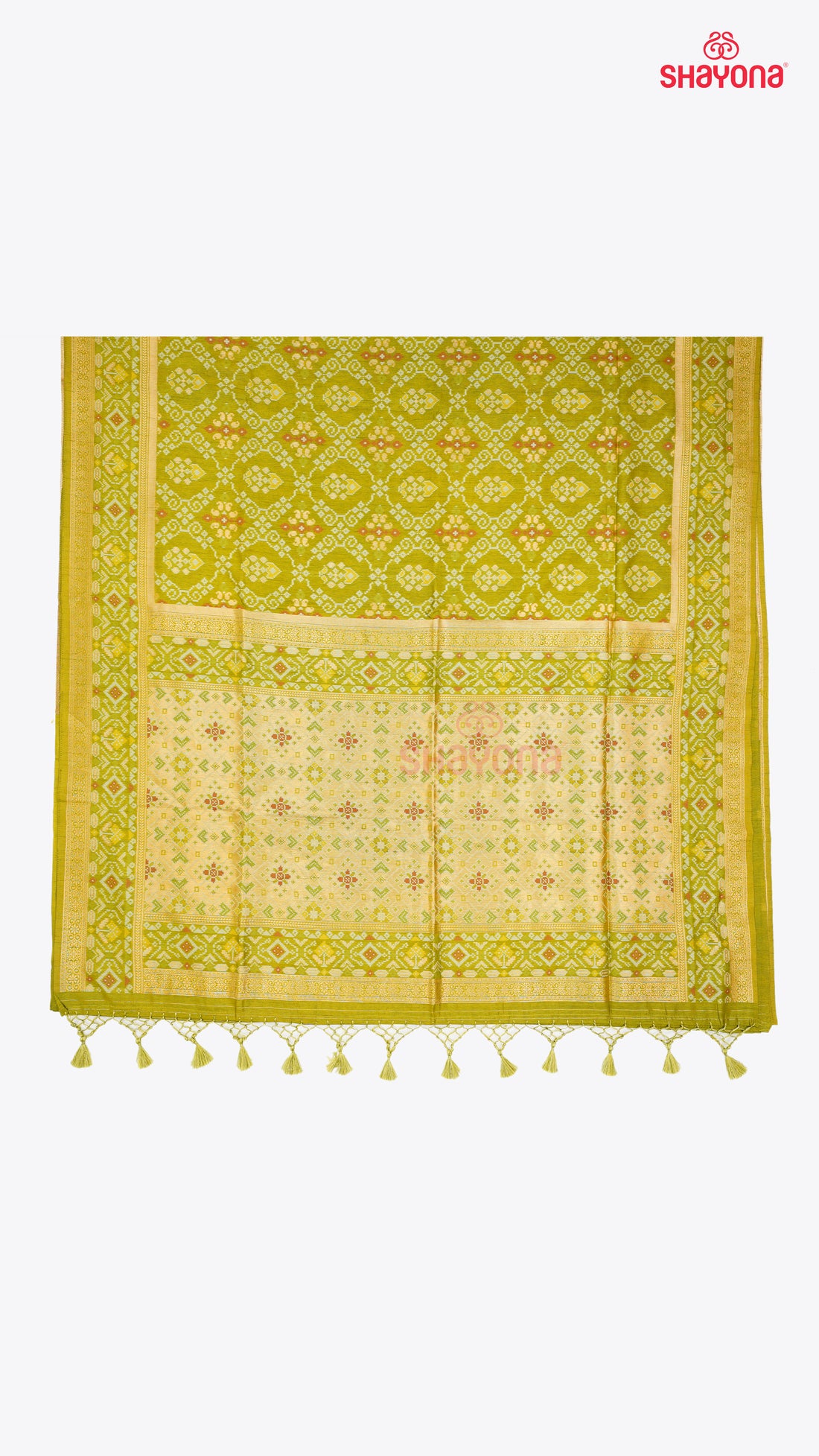 Mehendi Green Ghicha Art Silk Saree