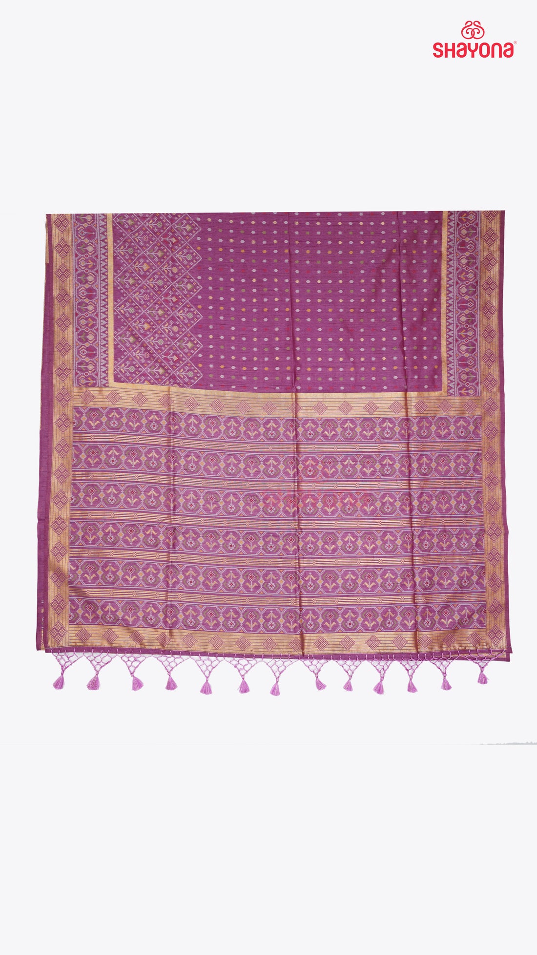 Onion Purple coloured Ghicha Art Silk Saree