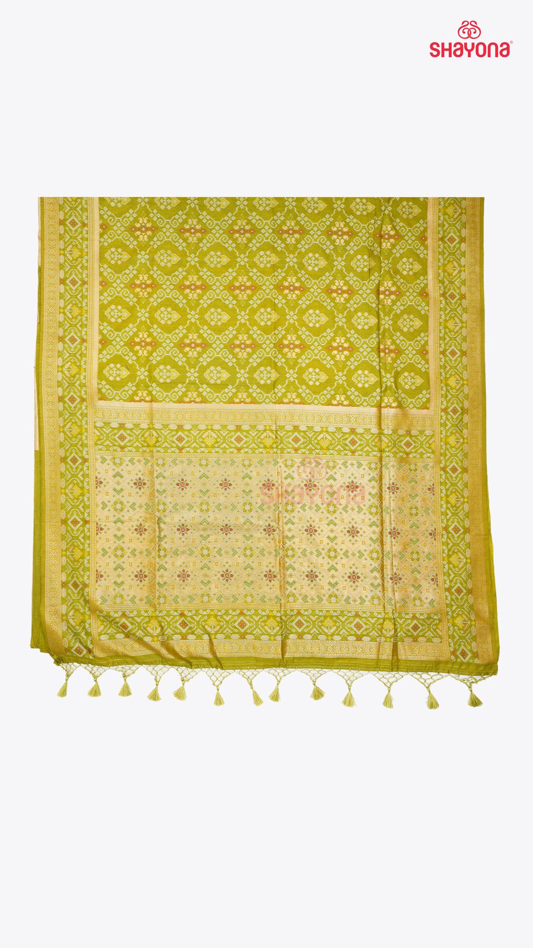 Mehendi Green Ghicha Art Silk Saree
