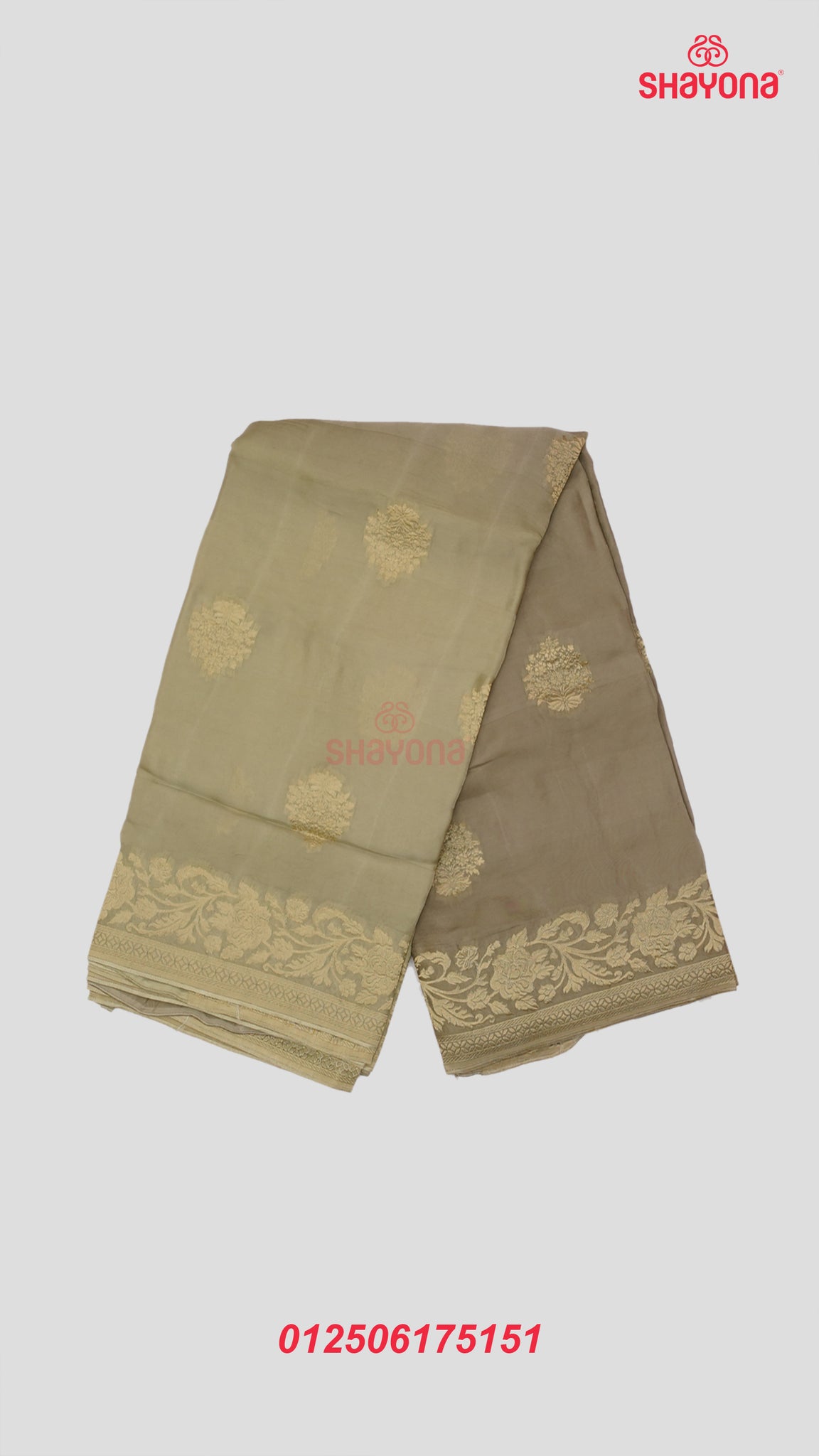 Dark Sage Green Banarasi Georgette Khaddi Soft Silk Saree with Butta in Gala, Jaal Nakshi Border & Heavy Pallav