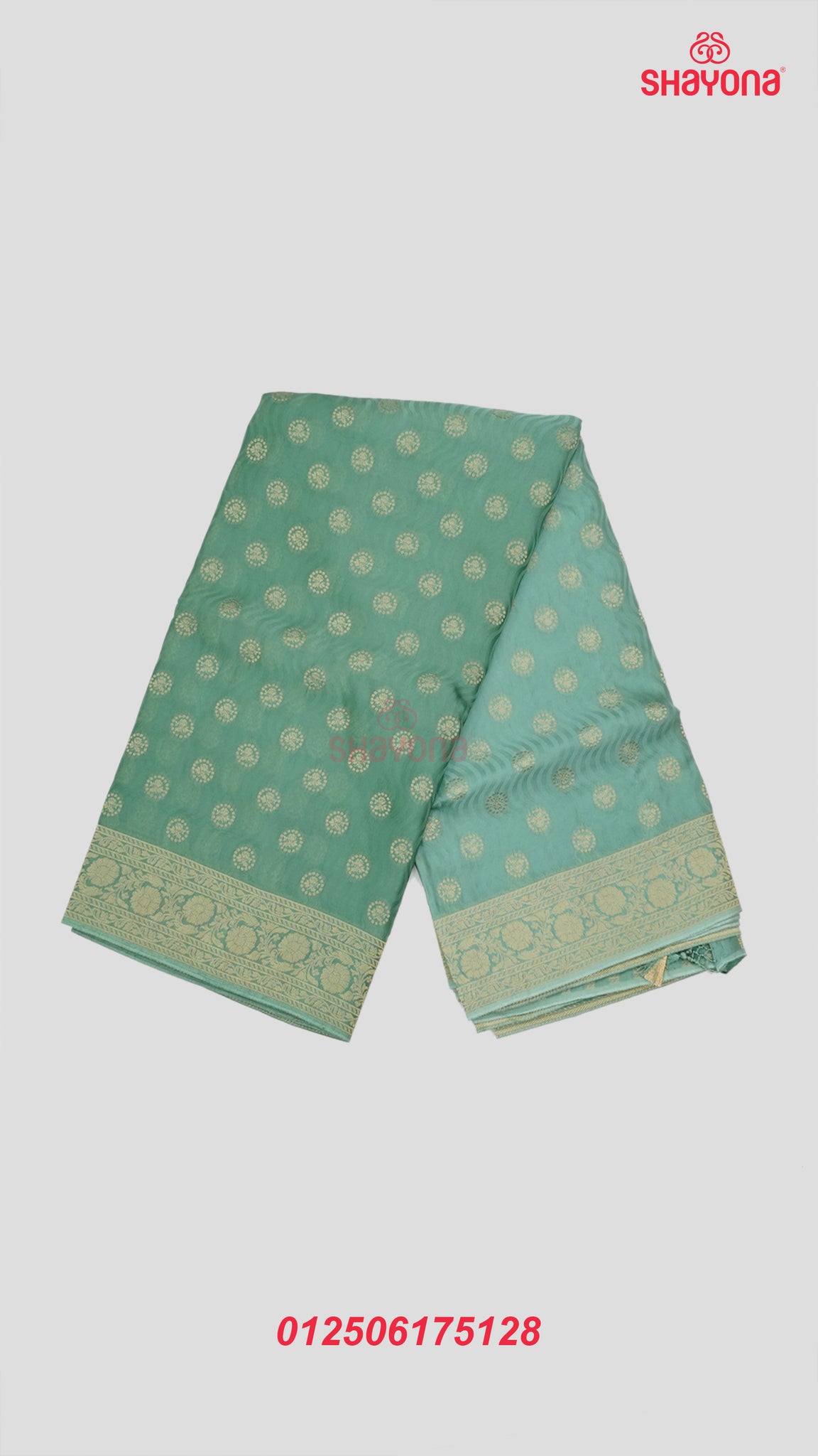 Grayish Cyan Banarasi Georgette Khaddi Soft Silk Saree with Butta in Gala, Jaal Nakshi Border & Heavy Pallav