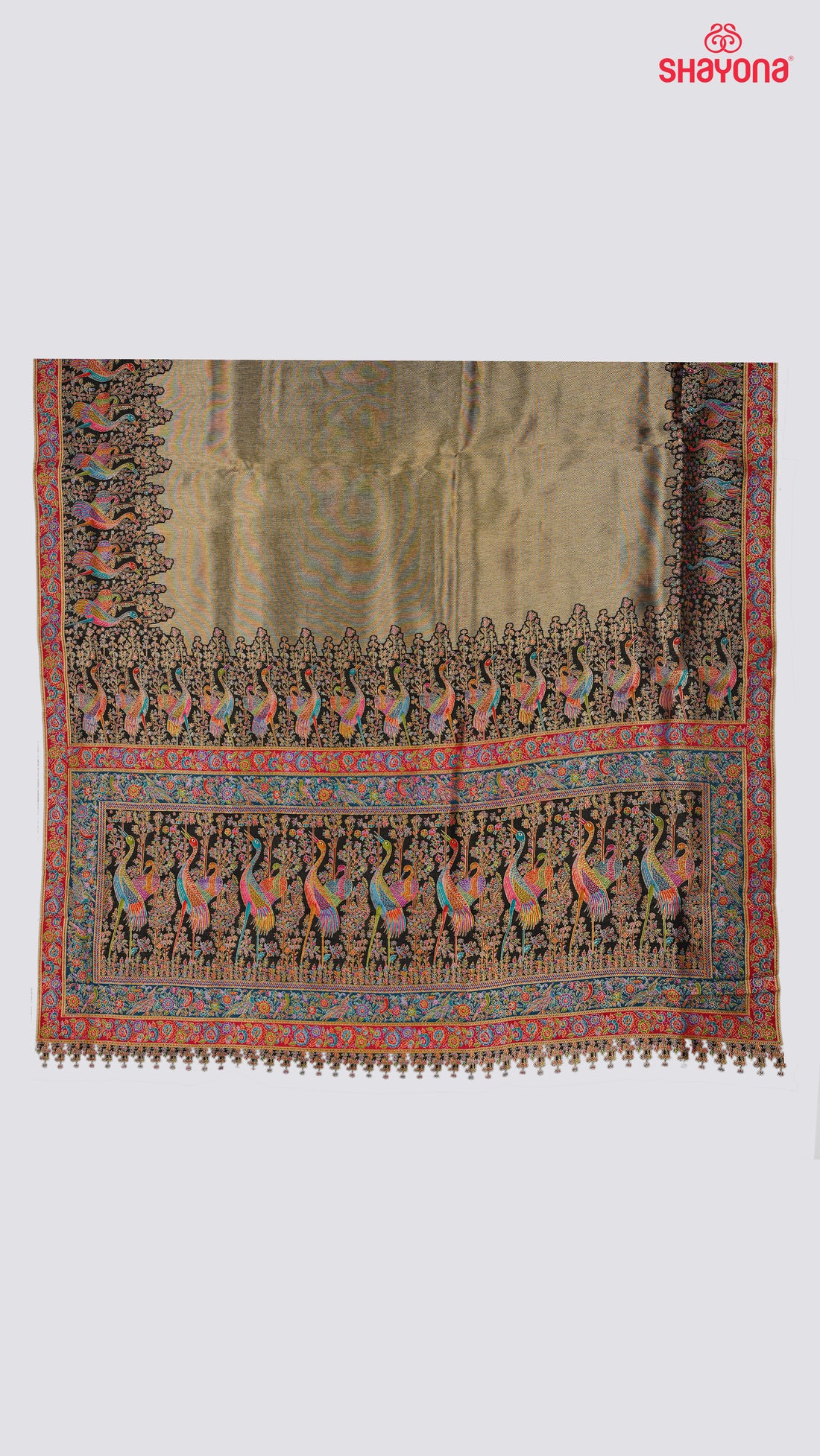 Black Tissue Art Silk Saree