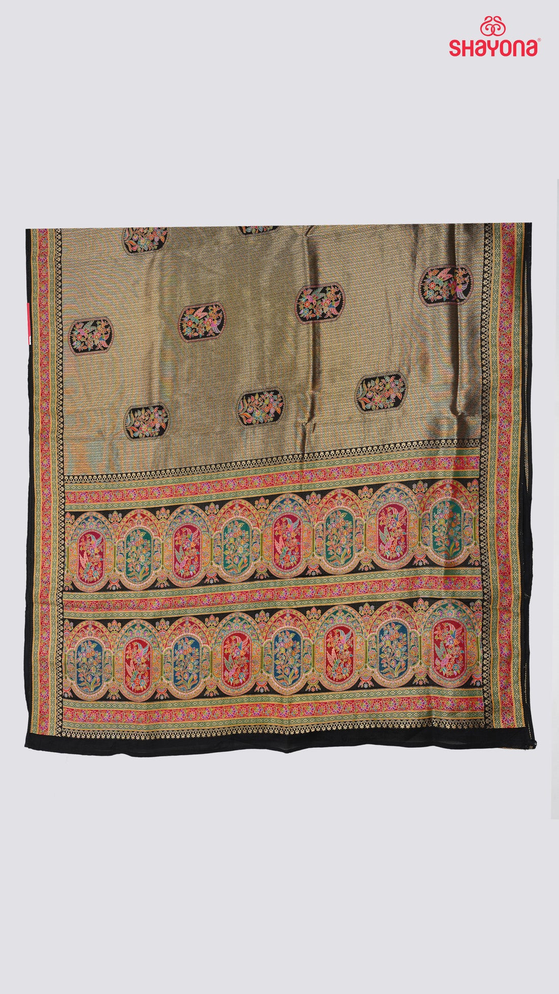 Black Tissue Art Silk Saree