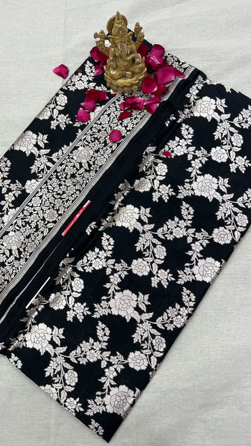 Black Banarasi saree