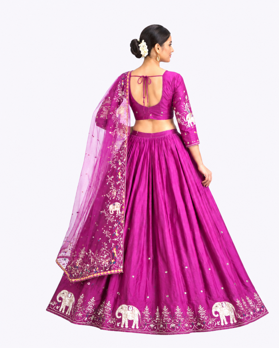 DARK VIOLET RED CHANIYA CHOLI