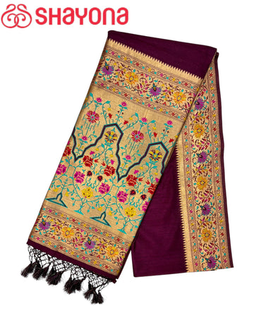 Tissue Ghicha Silk Saree