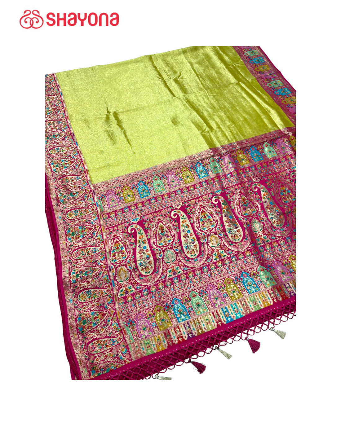 Tissue Pashmina Silk Saree
