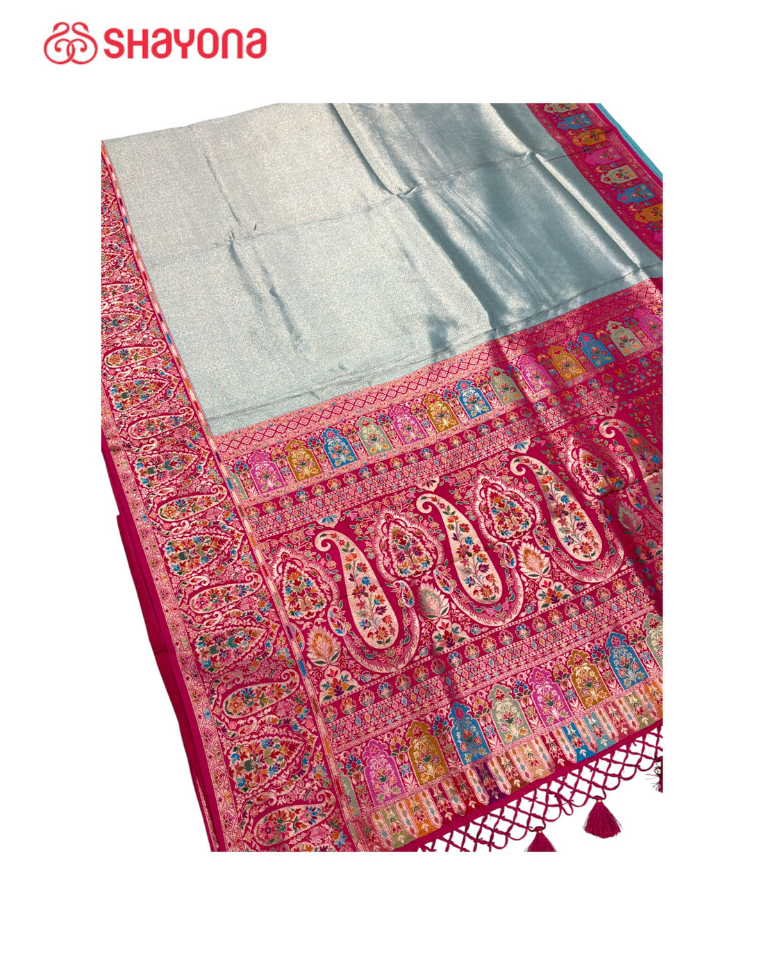 Tissue Pashmina Silk Saree