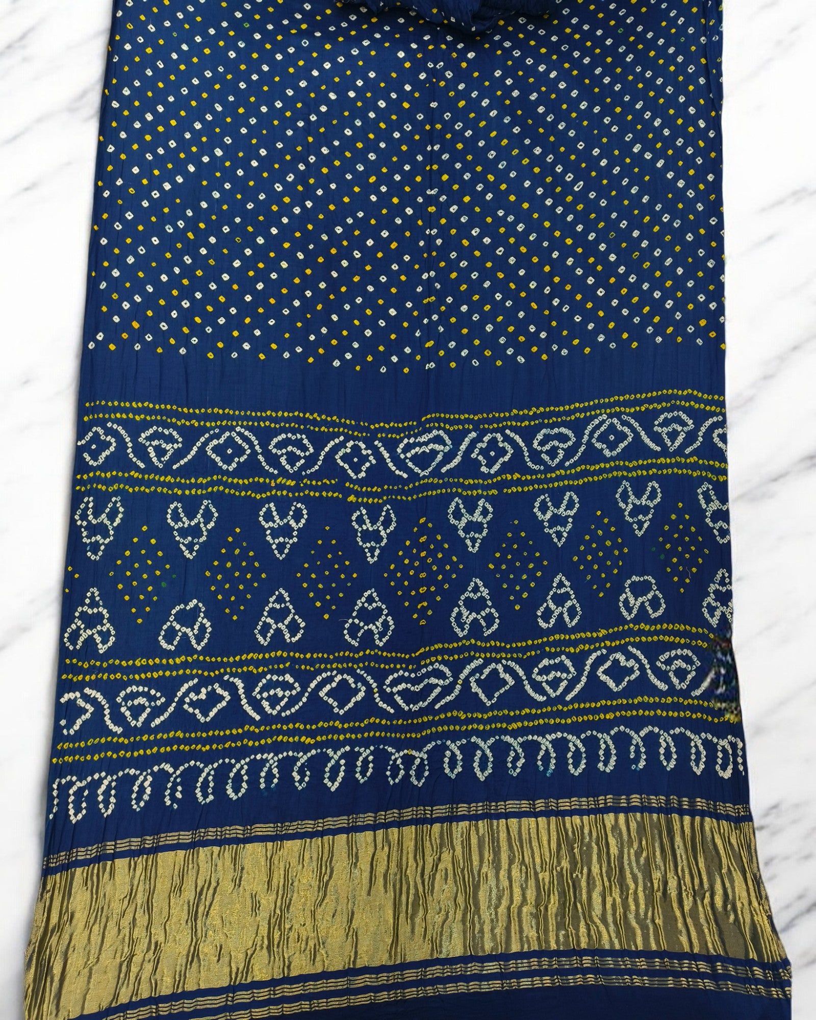 BLUE BANDHANI SAREE