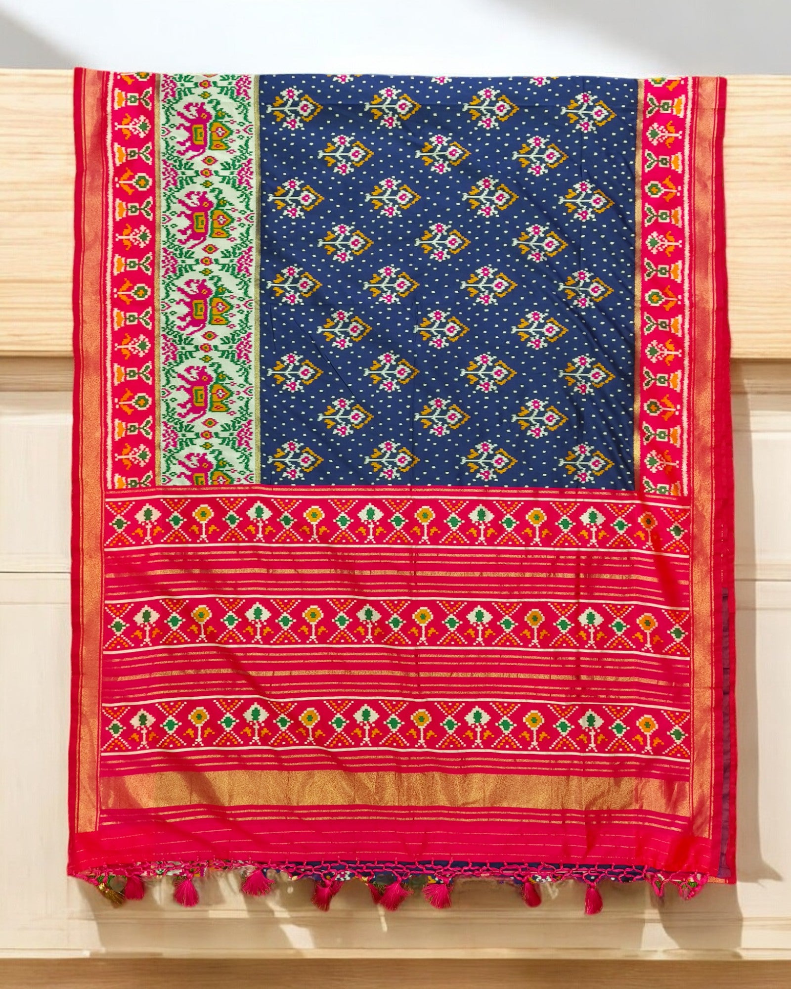 RED-BLUE SILK PATOLA SAREE