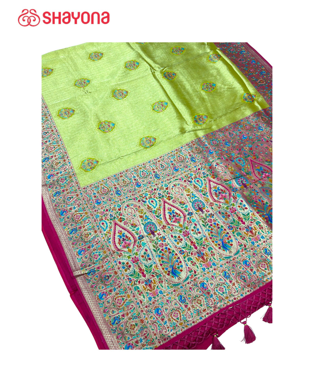 Tissue Pashmina Silk Saree