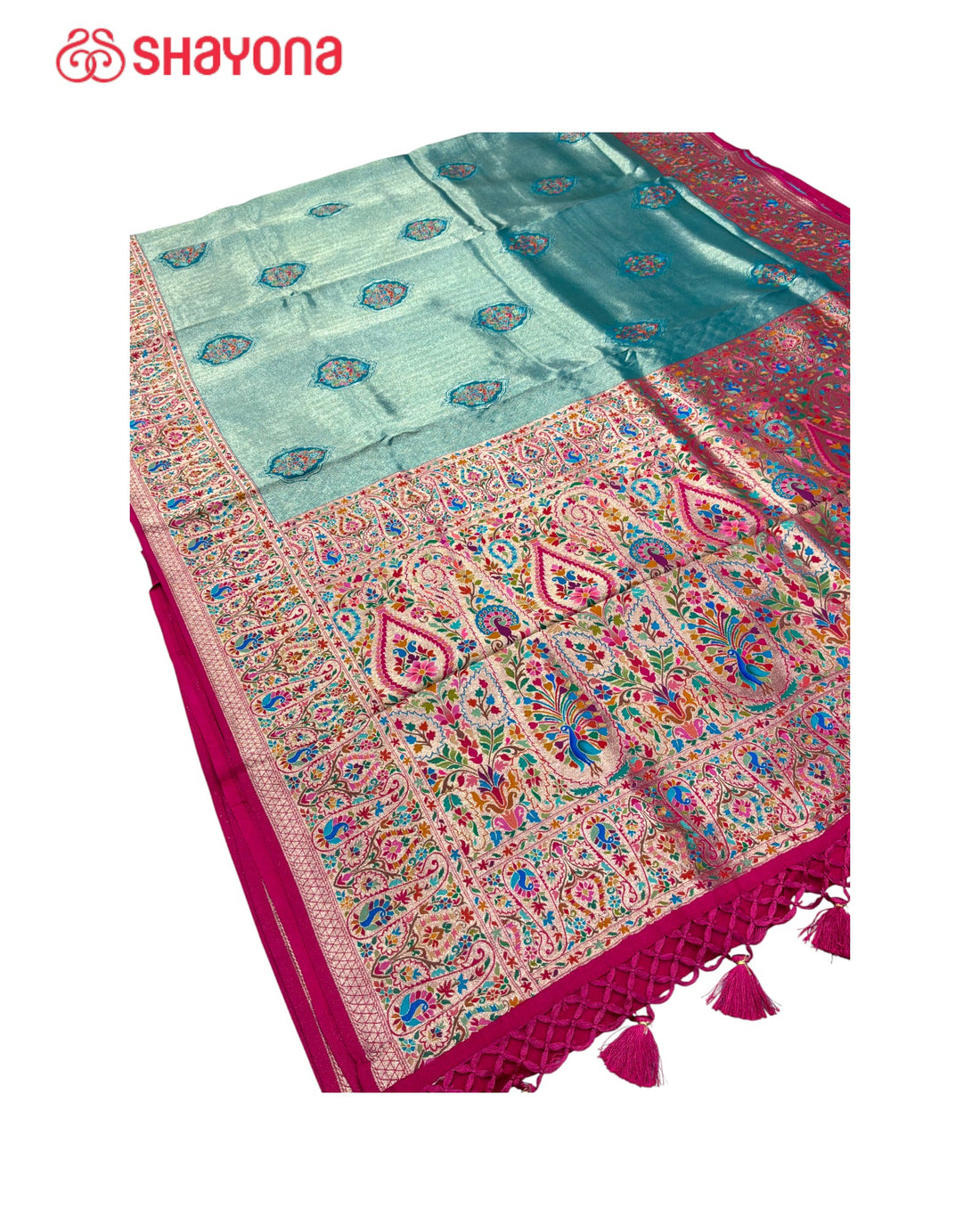 Tissue Pashmina Silk Saree