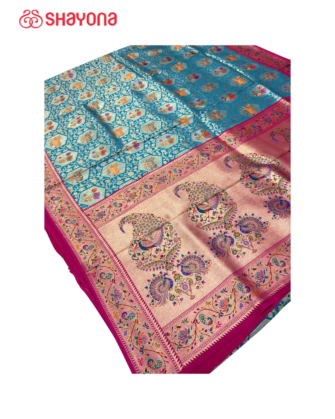 Tissue Pashmina Silk Saree