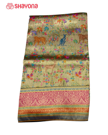 Tissue Pashmina Silk Saree