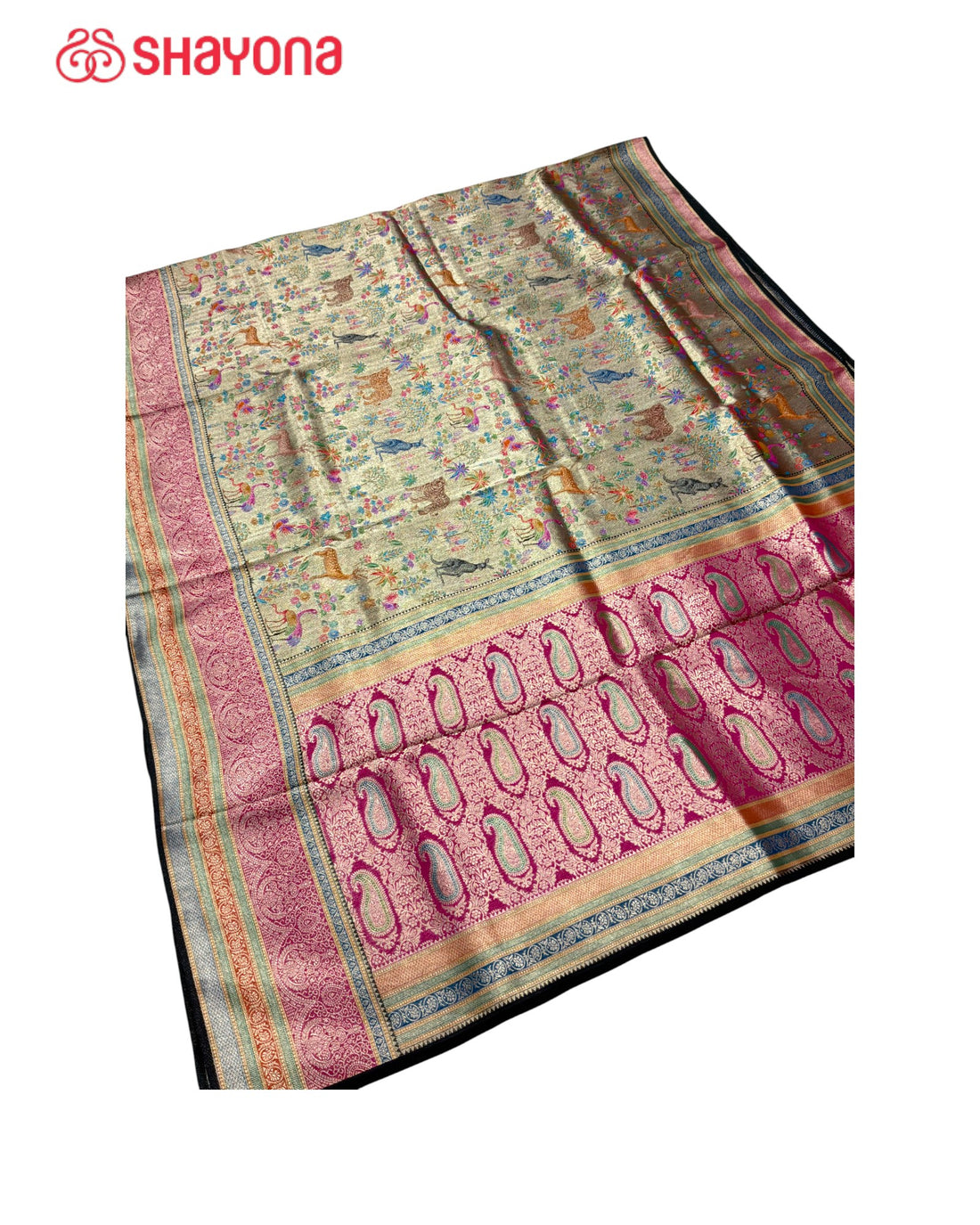 Tissue Pashmina Silk Saree