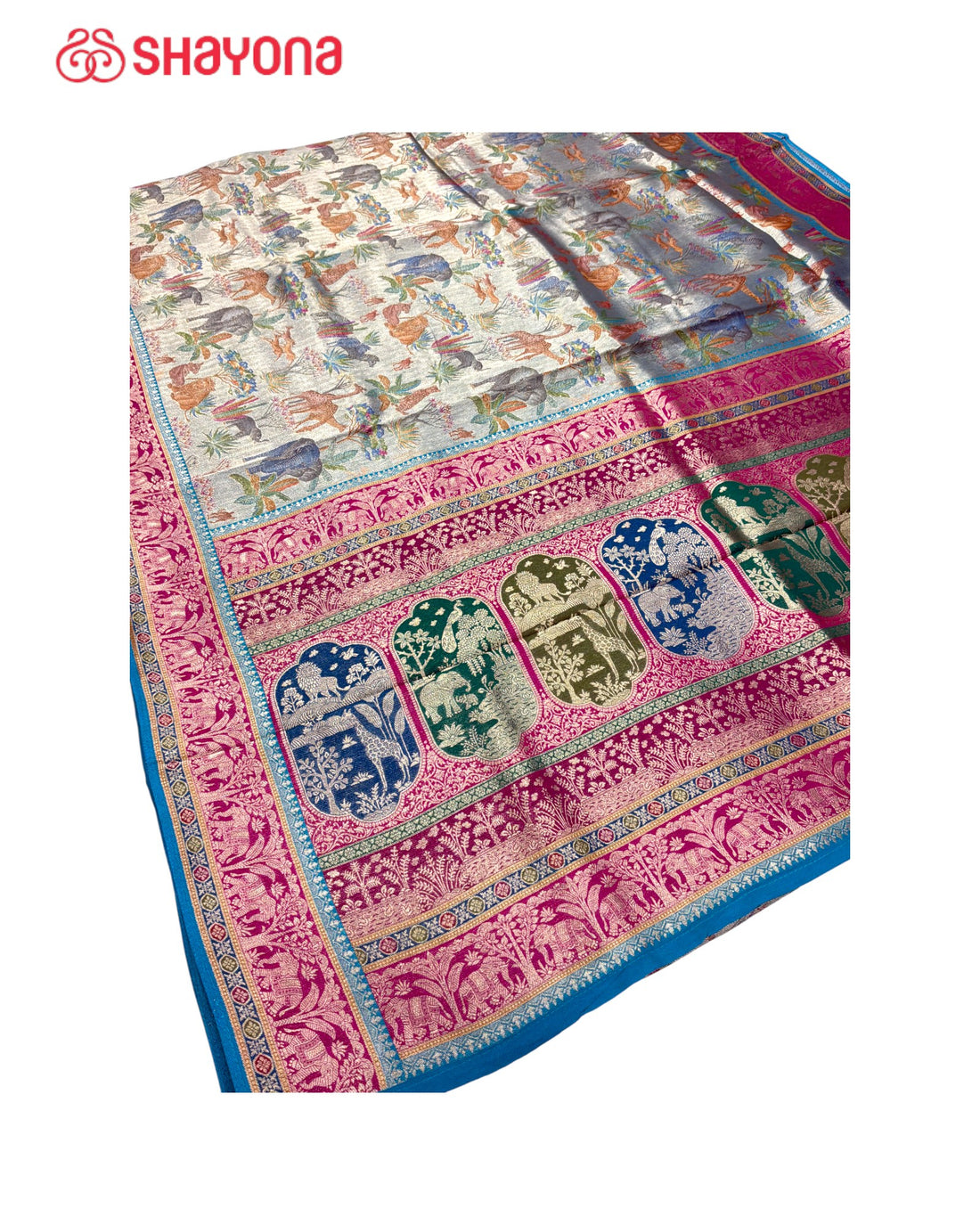 Tissue Pashmina Silk Saree