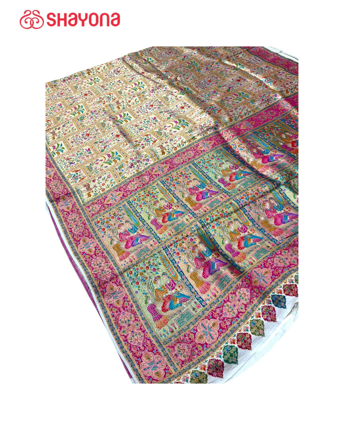 Tissue Pashmina Silk Saree