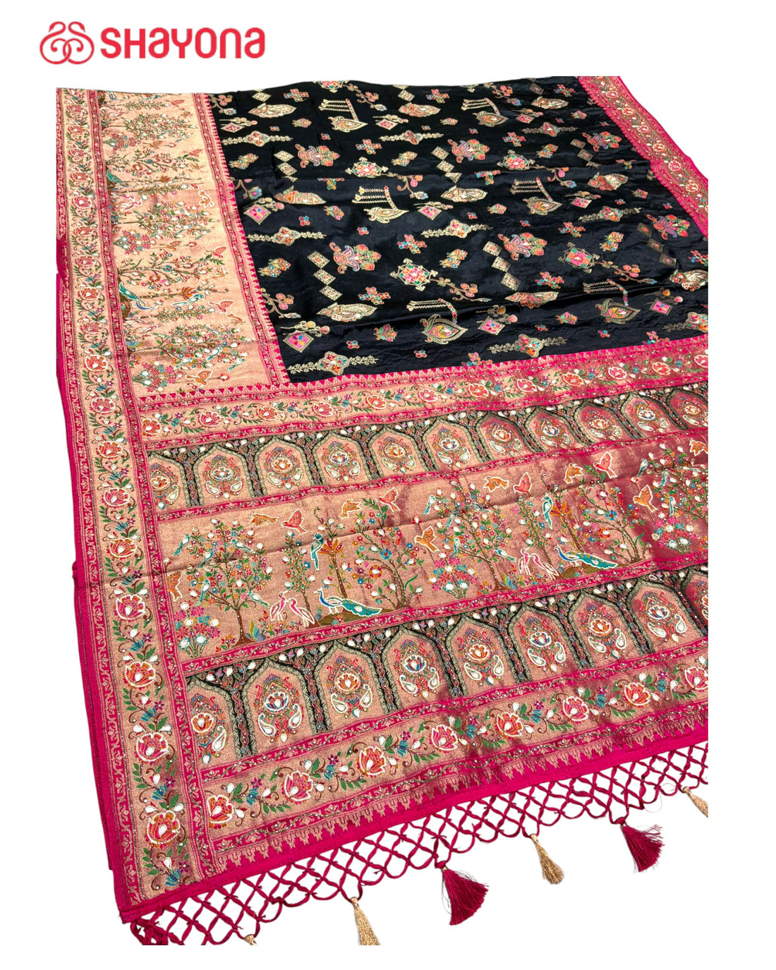 Rangkat Silk Saree with Handwork