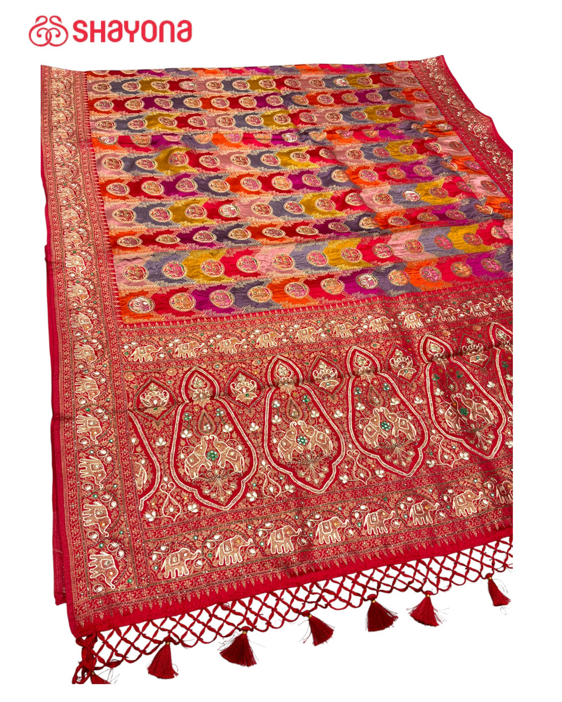 Rangkat Silk Saree with Handwork