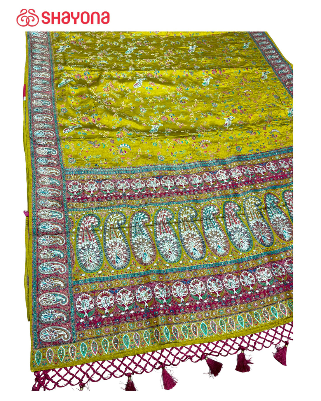 Rangkat Silk Saree with Handwork