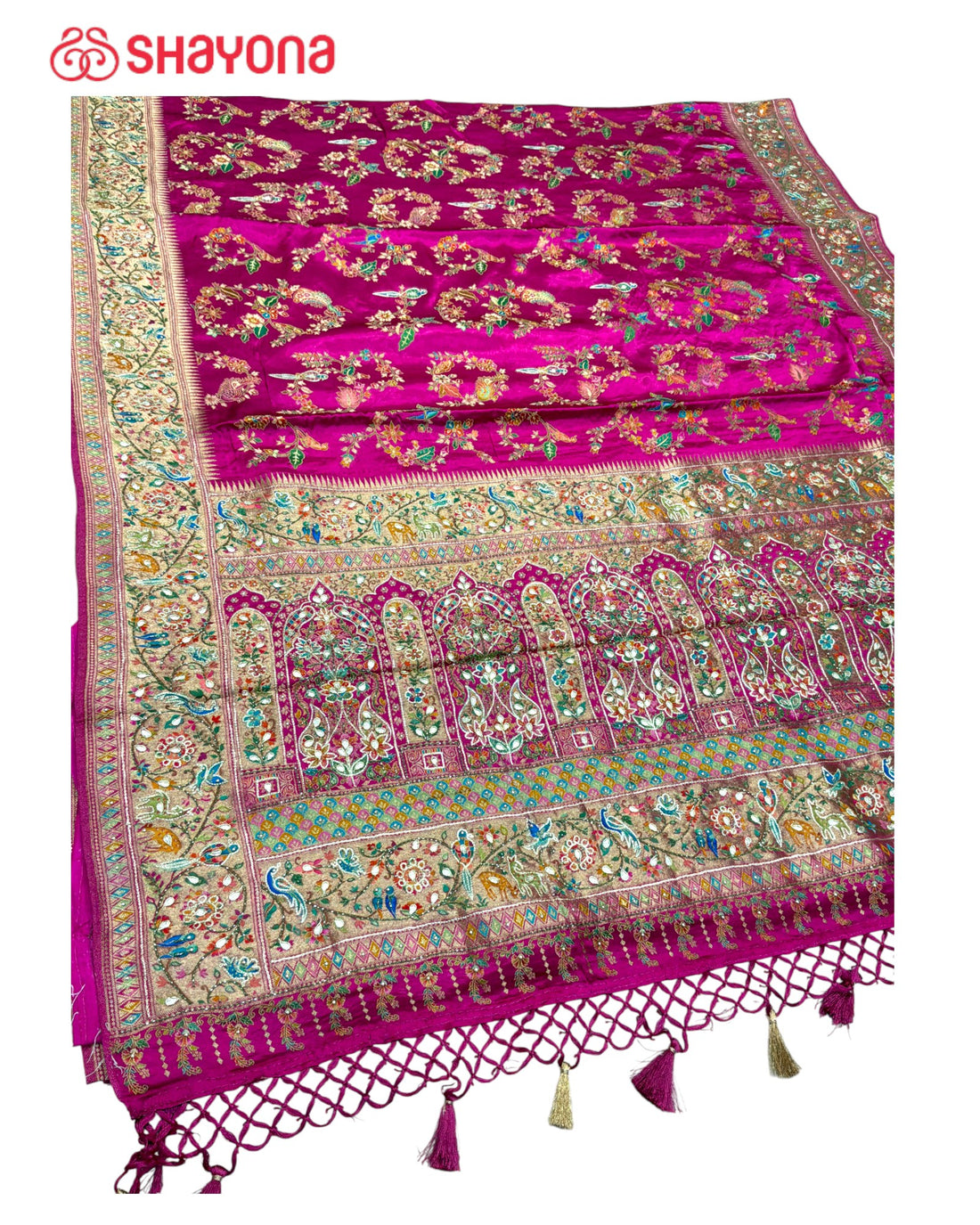 Rangkat Silk Saree with Handwork