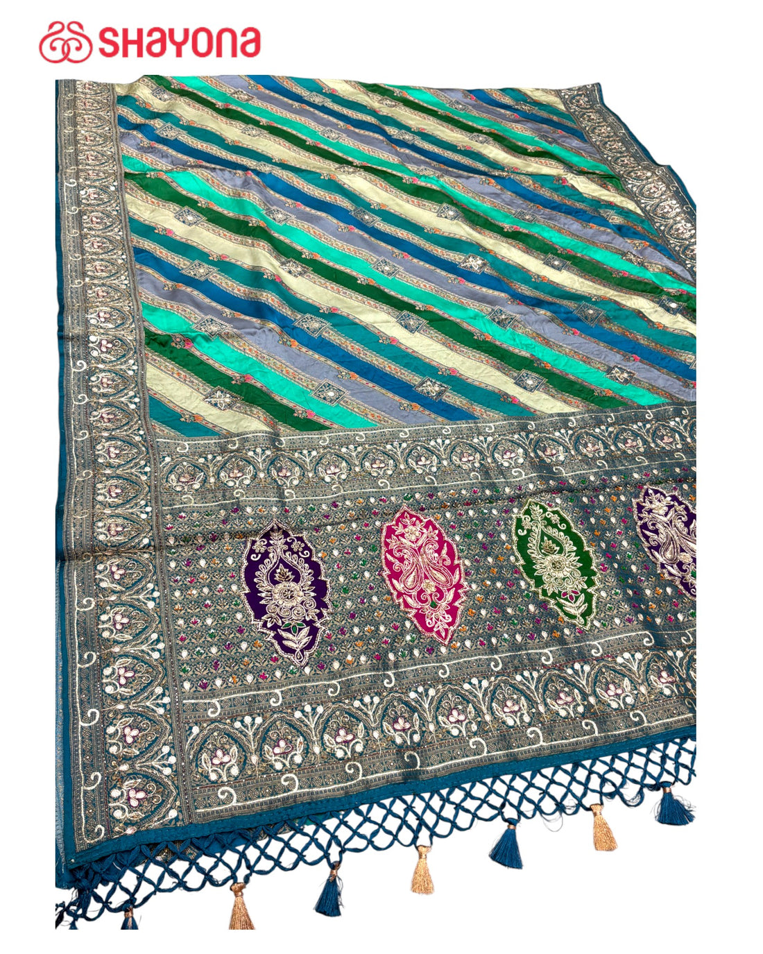 Rangkat Silk Saree with Handwork