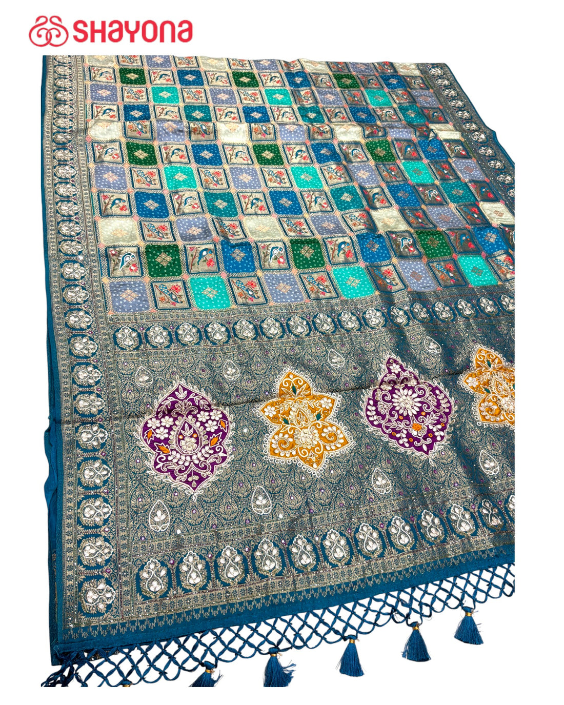 Rangkat Silk Saree with Handwork