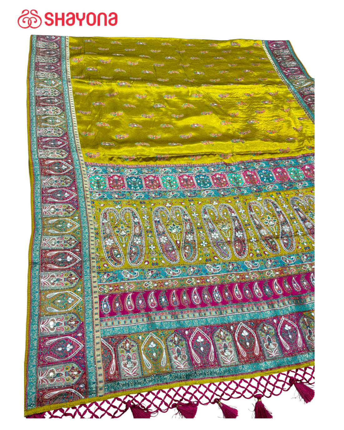 Rangkat Silk Saree with Handwork