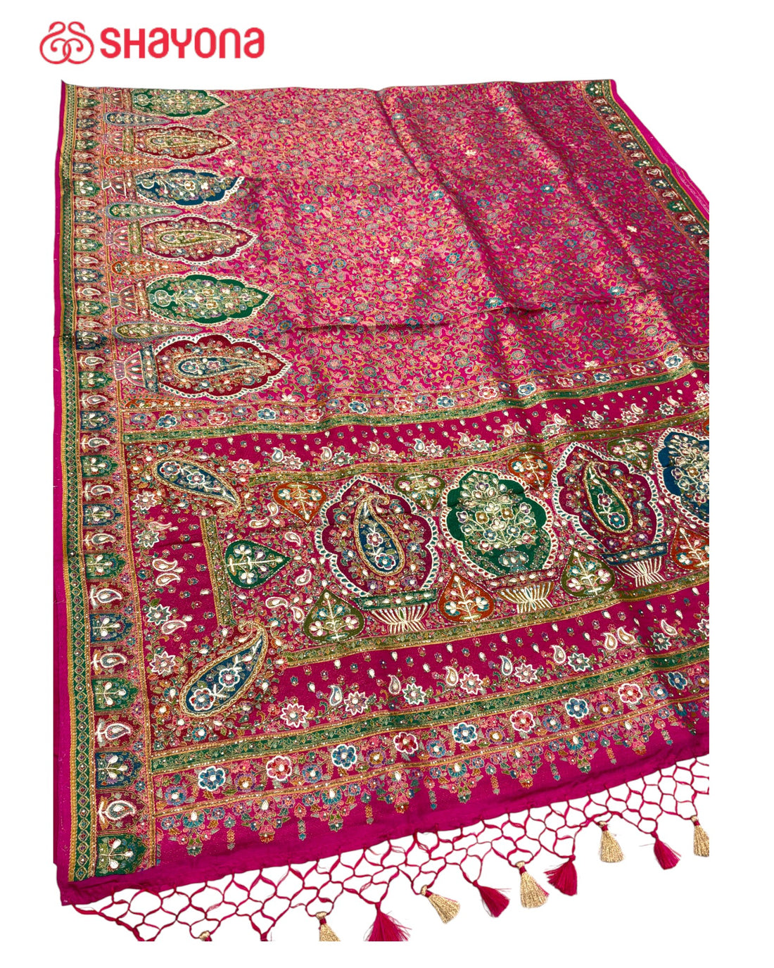 Tissue Pashmina Silk Saree