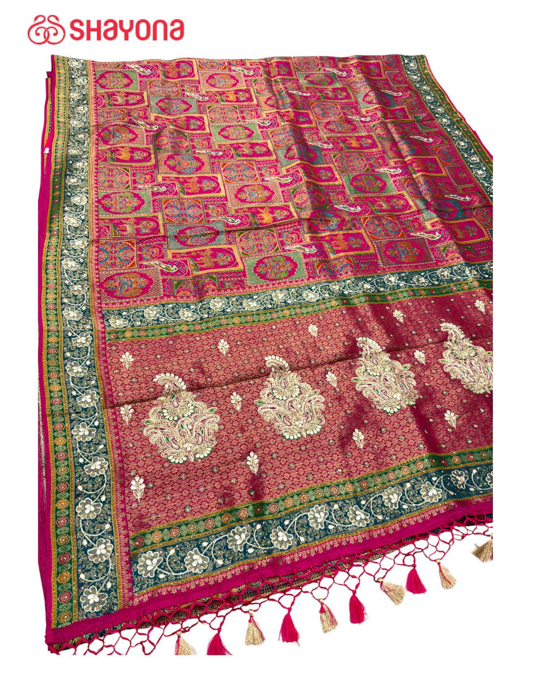 Tissue Pashmina Silk Saree